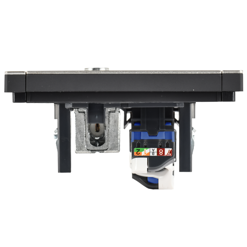 FORTE&PIANO Розетка двойная TV+RJ45 кат.6 FP637M металл шампань IEK