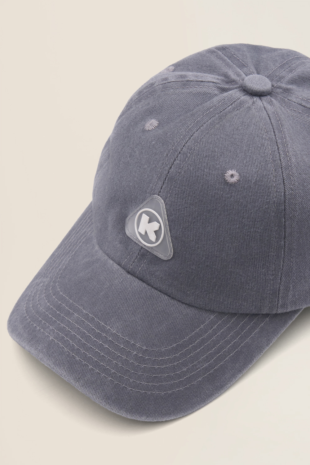 Кепка KUL'TURA "Logo K" Garment Dyed Светло-серый