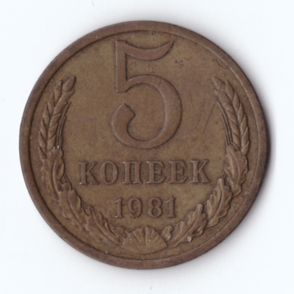 5 копеек 1981 год VF