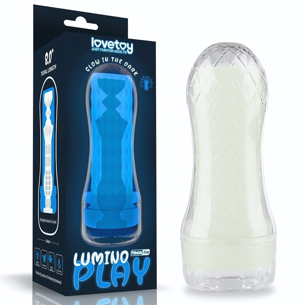 Светящийся в темноте мастурбатор Lumino Play Masturbator Pocketed (Цвет: прозрачный)