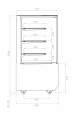 Нейтральная витрина Carboma KC70 N 0,9-1 LIGHT (версия 2.0) (Cube 2)