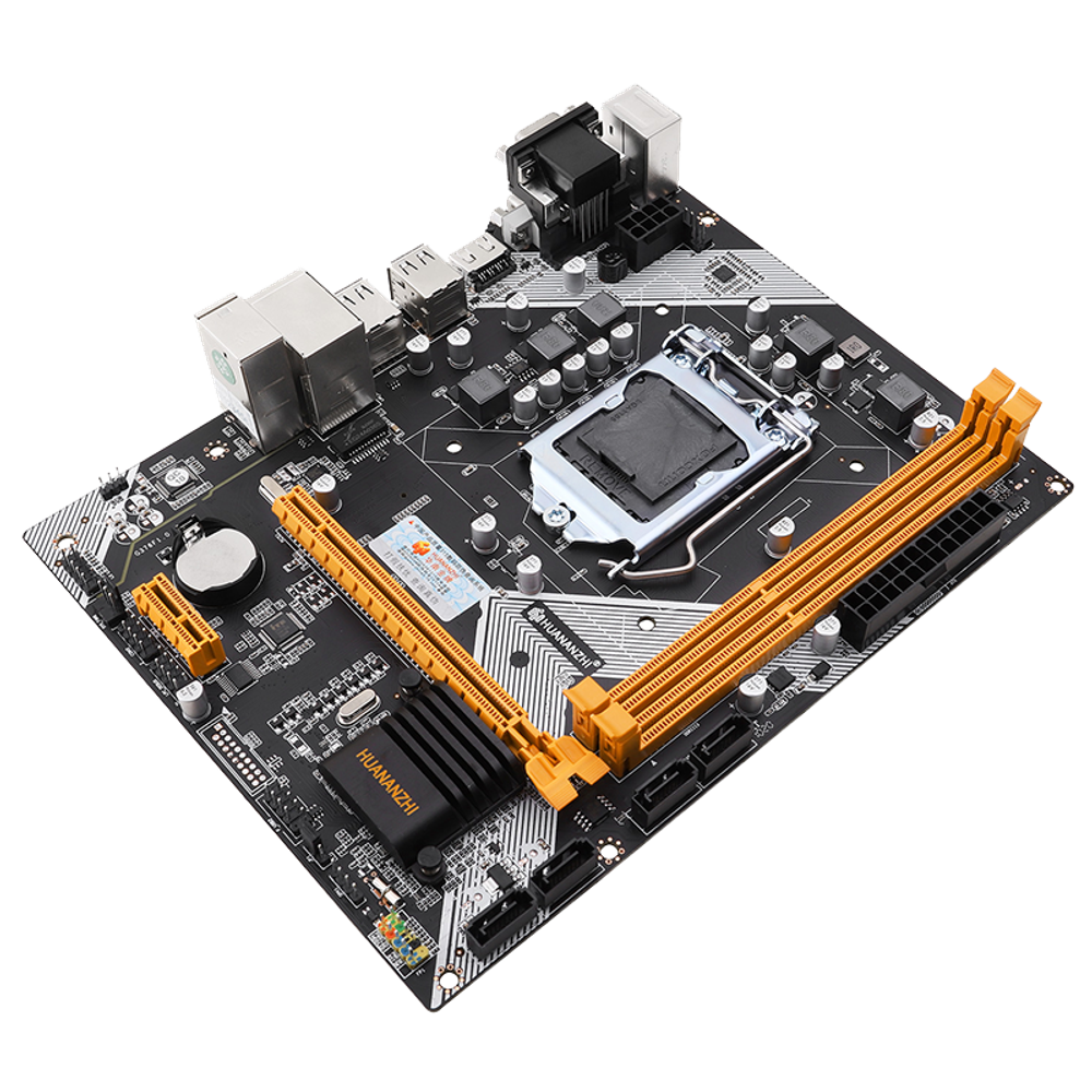 Материнская плата HUANANZHI H61, Socket1155, mATX, Retail, 2xDDR3, PCIe3.0, 100LAN, 2xPS/2, 8xUSB2, VGA, HDMI, DVI (HNZ-H61)