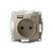 Розетка с USB A+C с заземлением и защитными шторками Systeme Electric AtlasDesign Шампань ATN000532