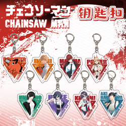 Акриловый брелок "Челоыек-бензопила / Chainsaw Man" (треугольный)