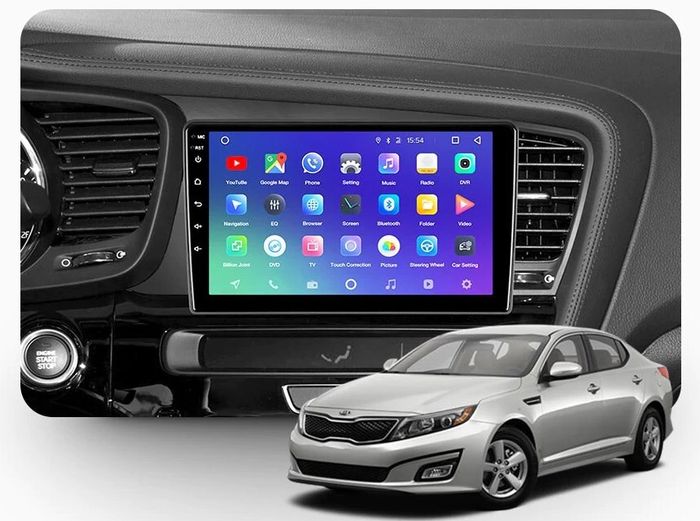 Магнитола для KIA Optima 3 2011-2013 TF - Kuberg QLed, Android 14, TS105, Быстрейшая, CarPlay, SIM-слот