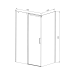 Душевой уголок Vincea Дайс (Dice) VSR-4D1016CLB, 1600*1000, черный, стекло прозрачное