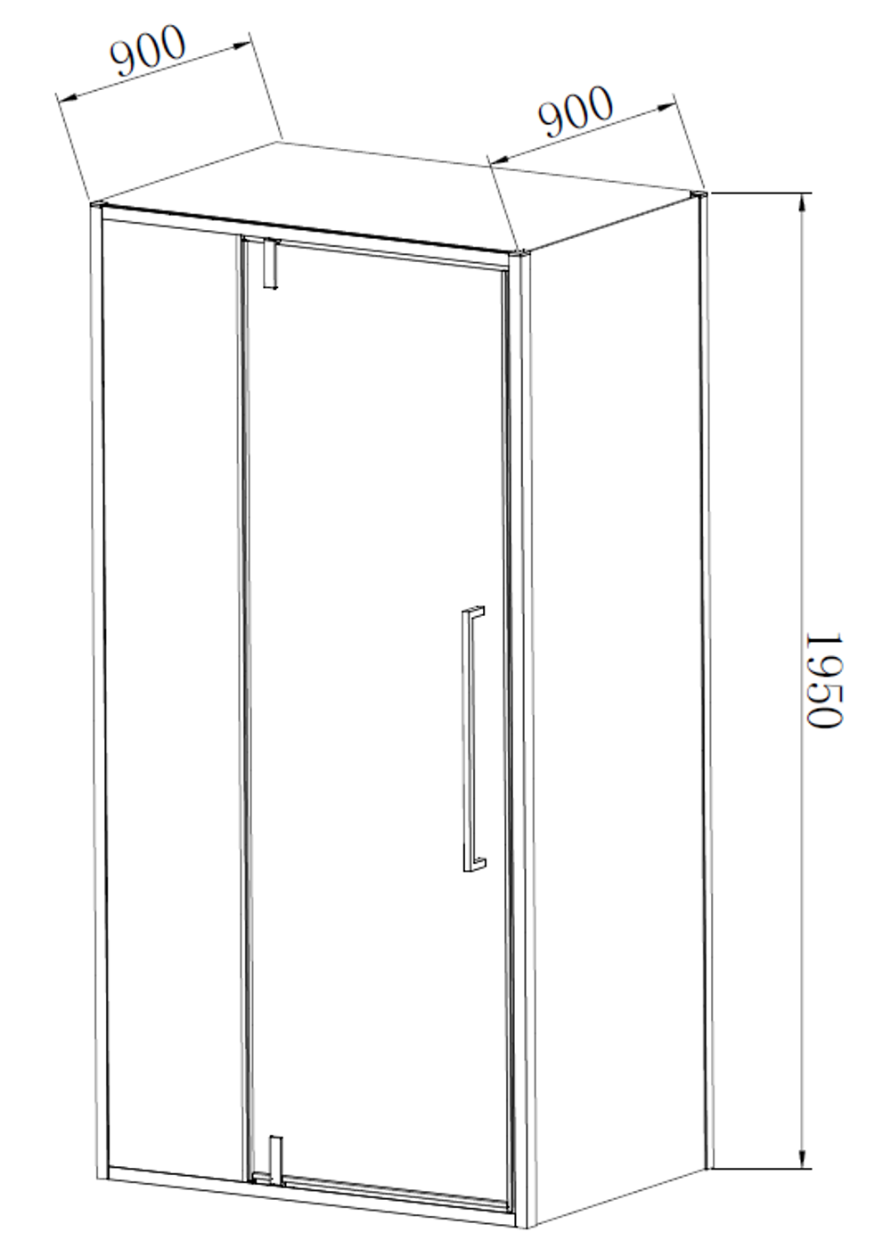 Душевой уголок Слим-Н (Slim-N) VSR-4SNP9012CLGM, 1200*900, вороненая сталь, стекло прозрачное,