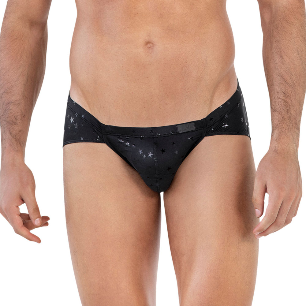Черные трусы-джоки со звездочками Illusion Jockstrap (Размер: XL) (Цвет: черный)