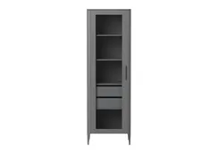 Витрина Type oak стеклянная высота 200 см L (серый)