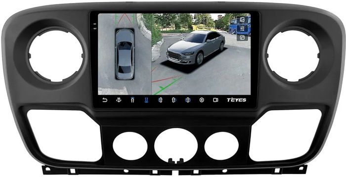 Магнитола для Renault Master 2010-2019 - Teyes CC3-2K-360 на Android 10, Быстрая, 2K QLED, CarPlay, 4G SIM-слот, 4 камеры в комплекте