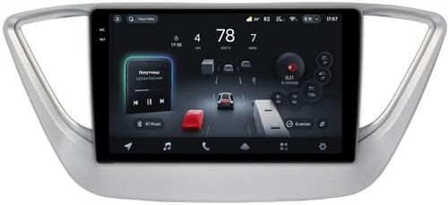 Магнитола для Hyundai Solaris 2 2017-2022 / Solaris HS (без штатной КЗВ, рамка серебро) - Teyes CC4-PRO монитор 9.5" 2K QLED на Android 13, Быстрейшая, Snapdragon 778G, ИИ, CarPlay, DSP, 4G SIM-слот