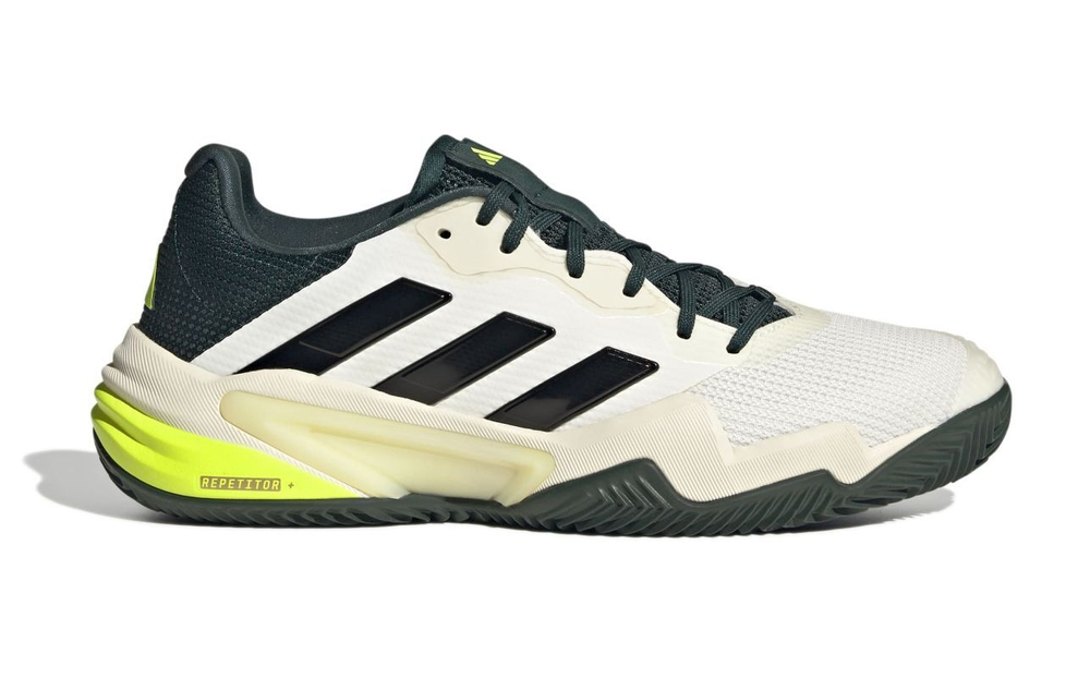 Мужские кроссовки теннисные Adidas Barricade 13 M Clay - кремовый/черный/бирюзовый