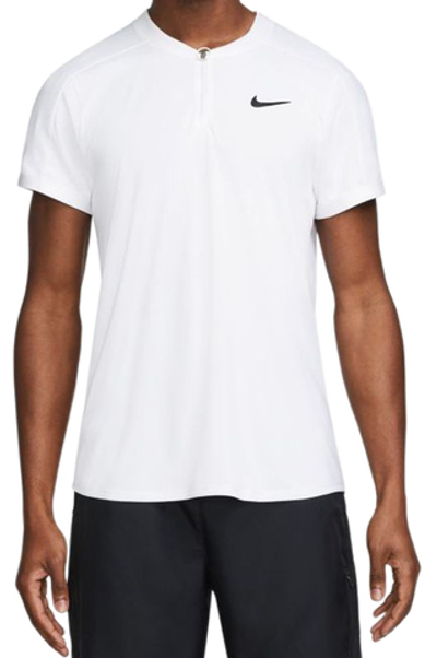 Мужское теннисное поло Nike Dri-Fit Slam Tennis Polo - white/black