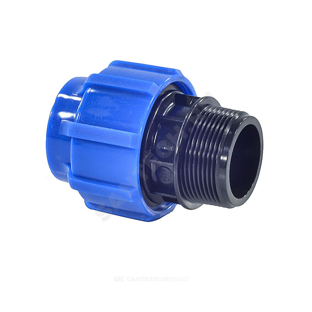 Муфта компрессионная ПЭ Дн 50х1 1/4" НР Ру16 ТПК-АКВА 50031450