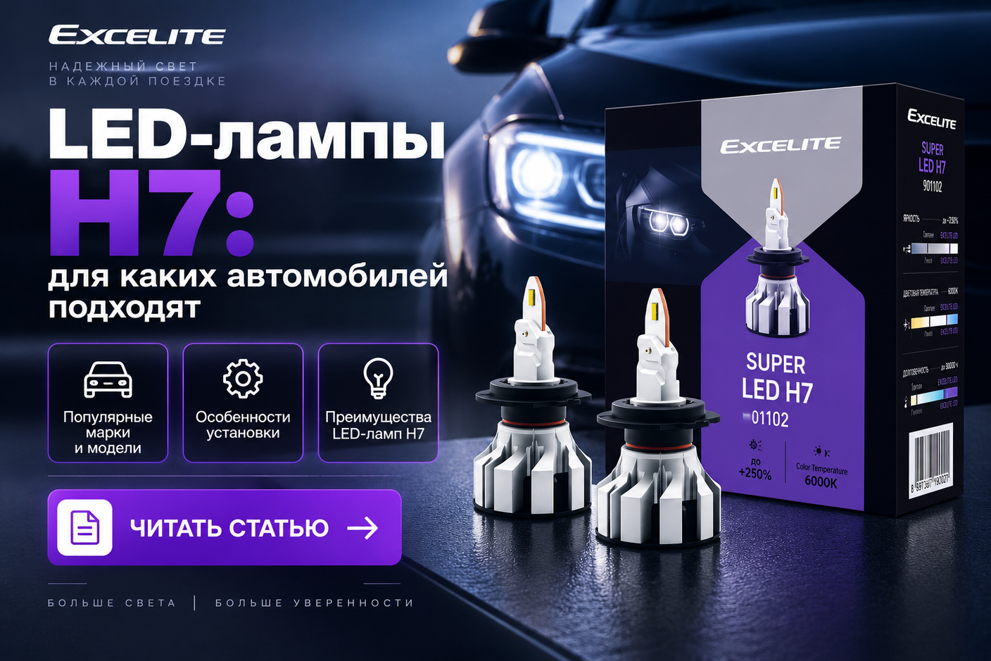 LED-лампы H7: для каких автомобилей подходят и как не ошибиться с выбором