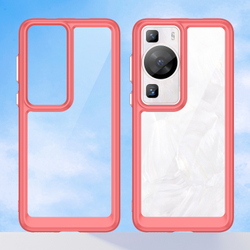 Усиленный чехол с мягкими рамками красного цвета для Huawei P60 и P60 Pro, увеличенные защитные свойства