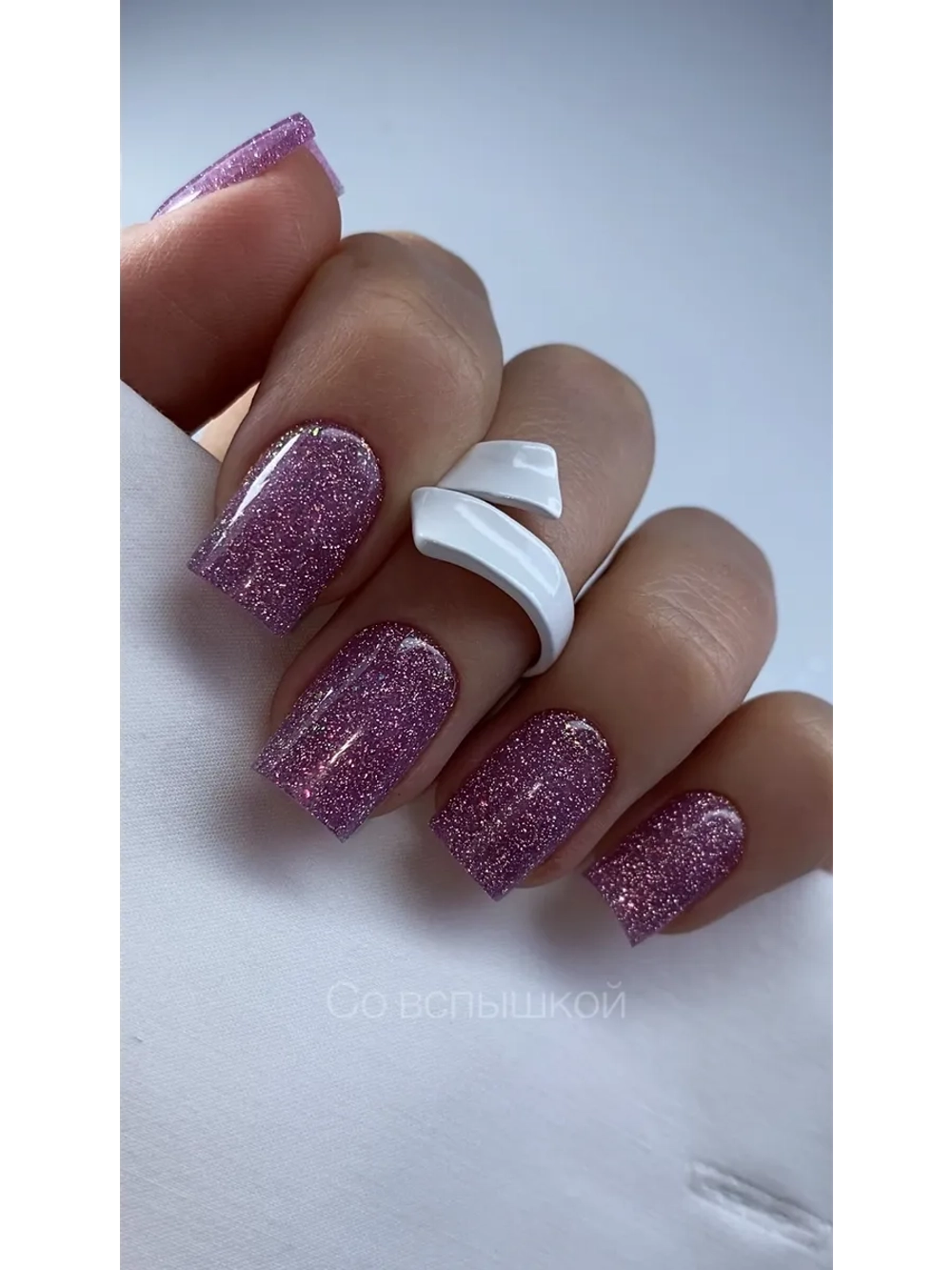 Светоотражающий гель для ногтей с хлопьями Юки 05