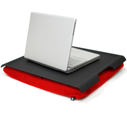 Подставка с пластиковым подносом laptray черная-красная