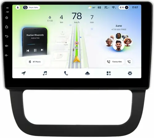 Магнитола для Volkswagen Jetta 5 2005-2010 (климат 2) - Teyes CC4L монитор 10.1" IPS, Android 14, Быстрая, Snapdragon 662, CarPlay, 4G SIM-слот