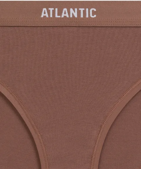 Женские трусы спорт (3шт) Atlantic 3CLP-012, хлопок, фуксия + светлый капучино + светло-розовый