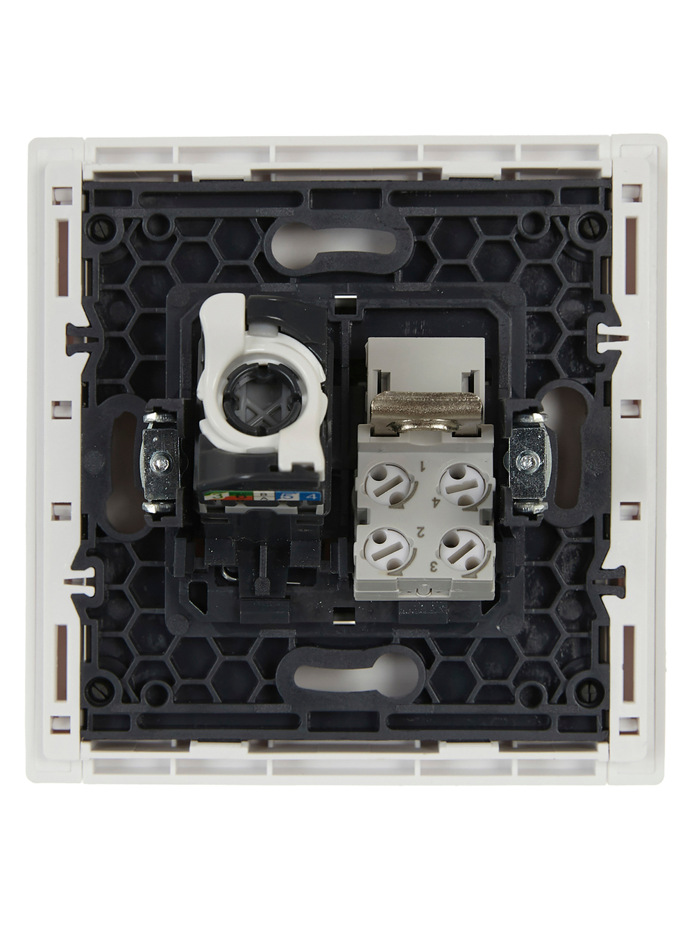 FORTE&PIANO Розетка двойная RJ11+RJ45 кат.5E FP235 белый IEK