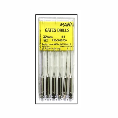 Gates Drills №1 (32мм) Mani Гейтс Дриллс (6шт.) Мани, развертка для вскрытия устья канала