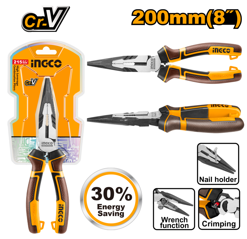 Тонкогубцы INGCO HHLNP28200 INDUSTRIAL 200 мм Тонкогубцы INGCO HHLNP28200 INDUSTRIAL 200 мм