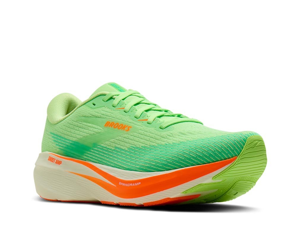 Мужские беговые кроссовки Brooks Ghost AMP M Зелёно-оранжевые