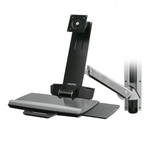 Крепление ''Рука'' Ergotron StyleView Sit-Stand Combo System с подставкой для клавиатуры и мыши (45-266-026 / 45-266-216), Серебряный