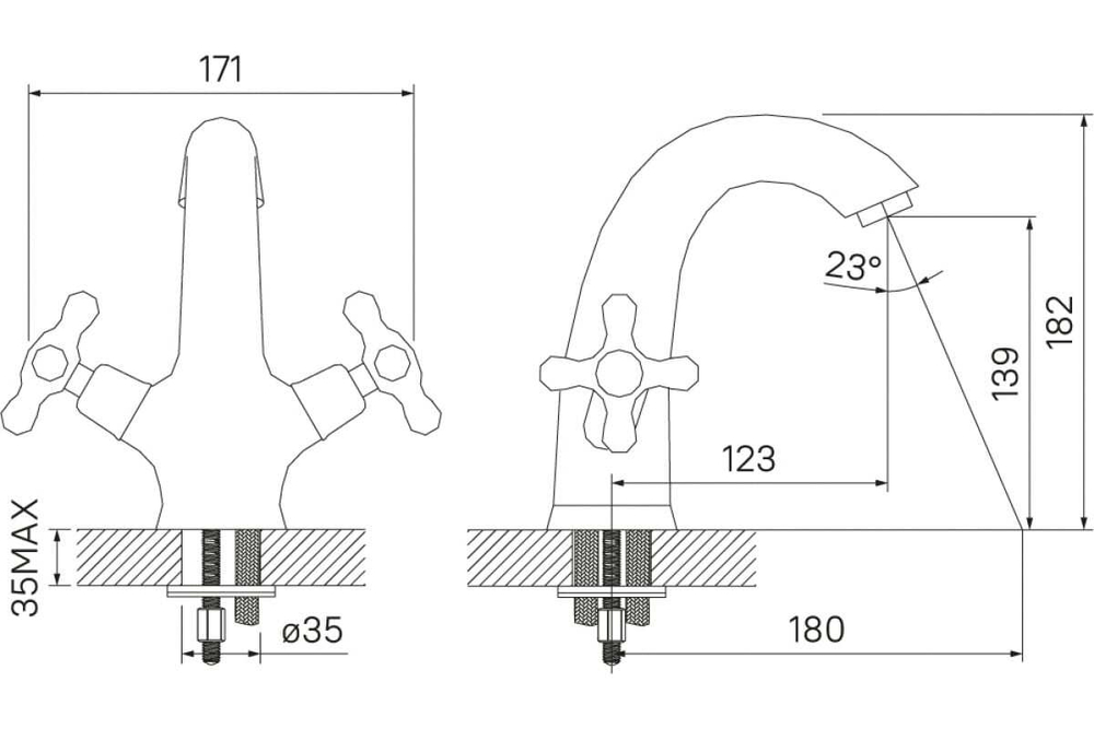 Смеситель для умывальника, IDDIS 19004T4C    11131