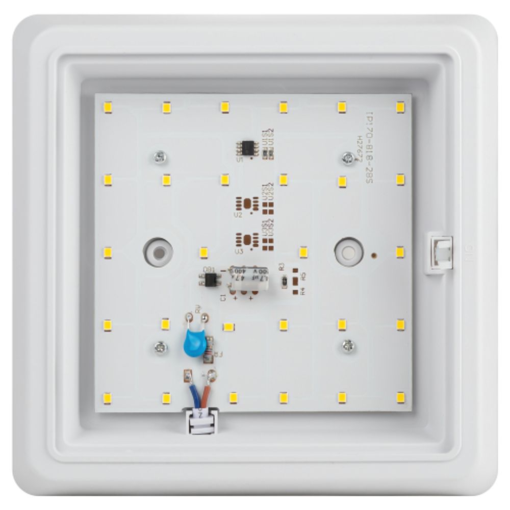 Светильник ЖКХ светодиодный ЭРА SPB-302-2-4K-10 IP40 10Вт 4000К 170 с акустическим датчиком квадрат накладной | Светильники ЖКХ IP40 и IP44