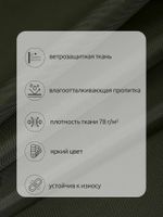Оксфорд 200D PU1000 78 г/м², 150 см / 5 метров, ОКС.TBY200D.S305.5, S305 хаки
