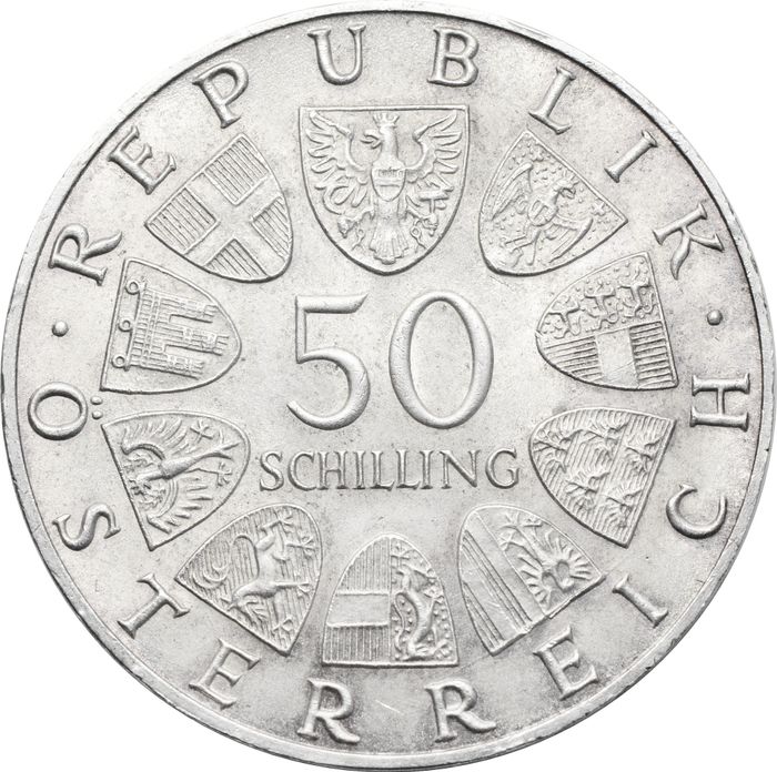 50 шиллингов 1968 Австрия «50 лет Республике»