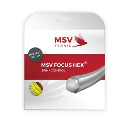 Струны теннисные MSV Focus Hex (12 m) - neon yellow