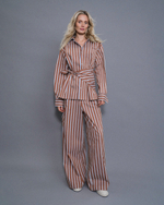 “Relaxed cotton” Брюки в пижамном стиле с кантом.