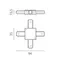 Коннектор X-образный Barra 502146-P Lightstar