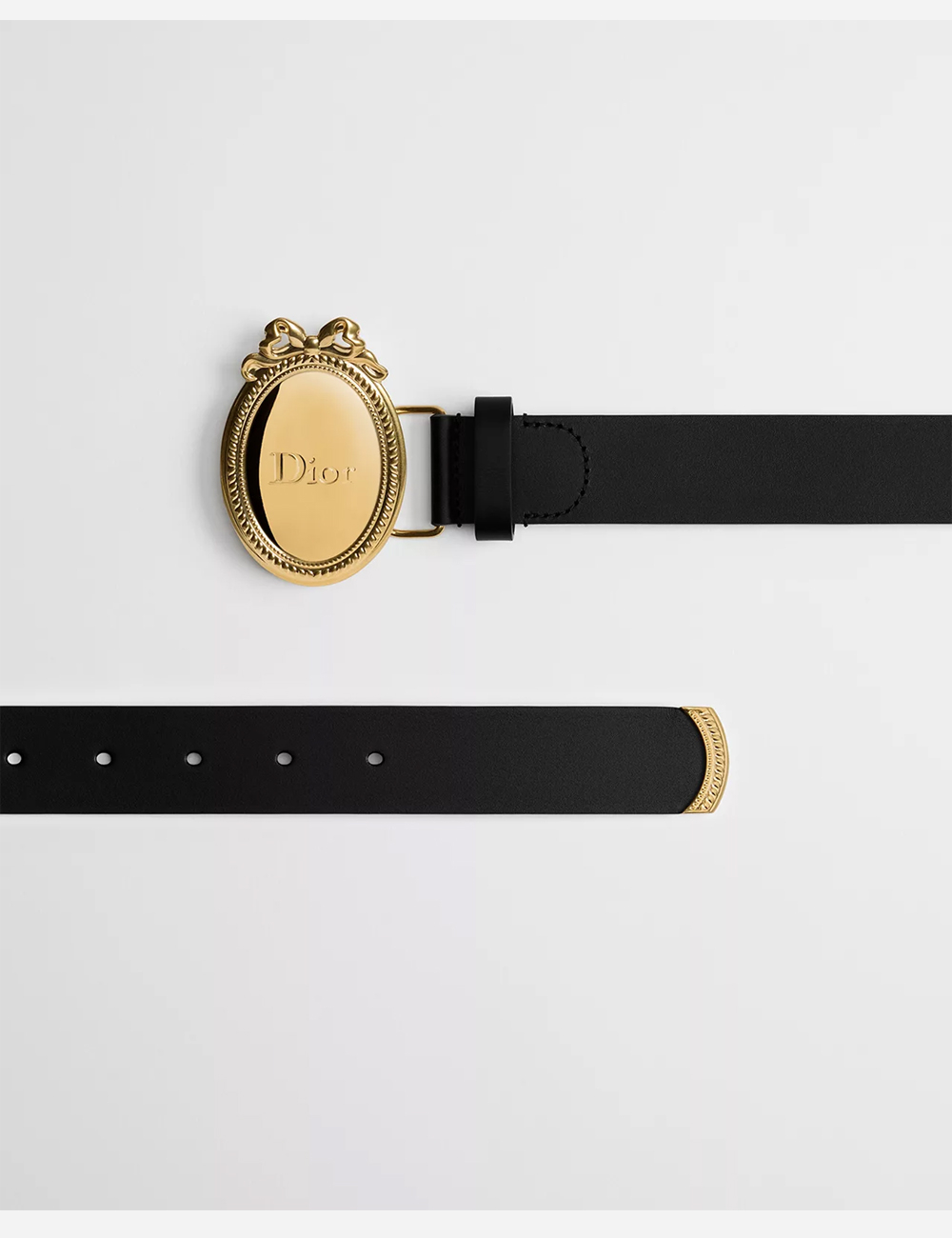 Ремень Dior Médaillon Belt 30 mm Black