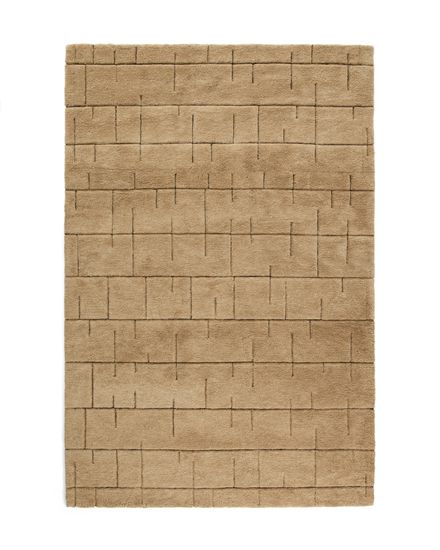 Ковер Helun из коричневой шерсти с рисунком, 200 x 300 см