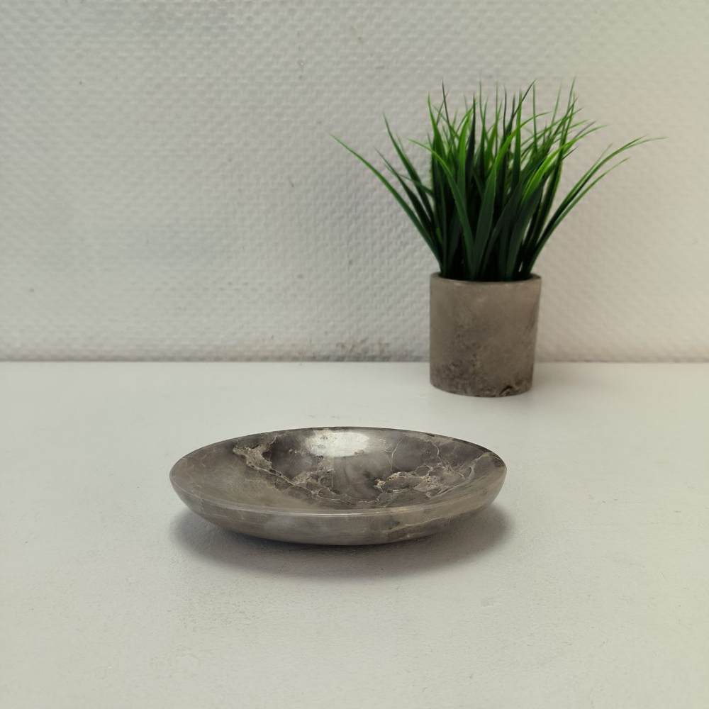 Мыльница из мрамора Grey MM-64075 (70)