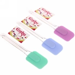 Лопатка силиконовая 18,5*4,5см «Macarons» прозрачная ручка