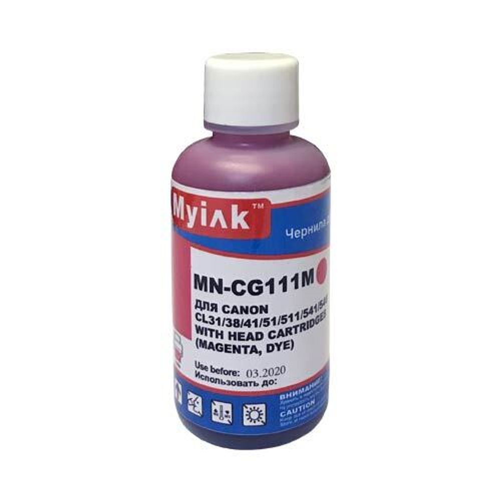 Чернила для CANON CL-41/51 (100мл, magenta Dye) NI-CG111M Gloria™ MyInk Чернила для CANON CL-41/51 (100мл, magenta Dye) NI-CG111M Gloria™ MyInk