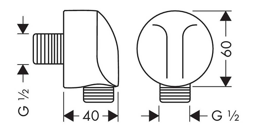 Шланговое подсоединение Hansgrohe Fixfit E, ½’, хром (27454000)