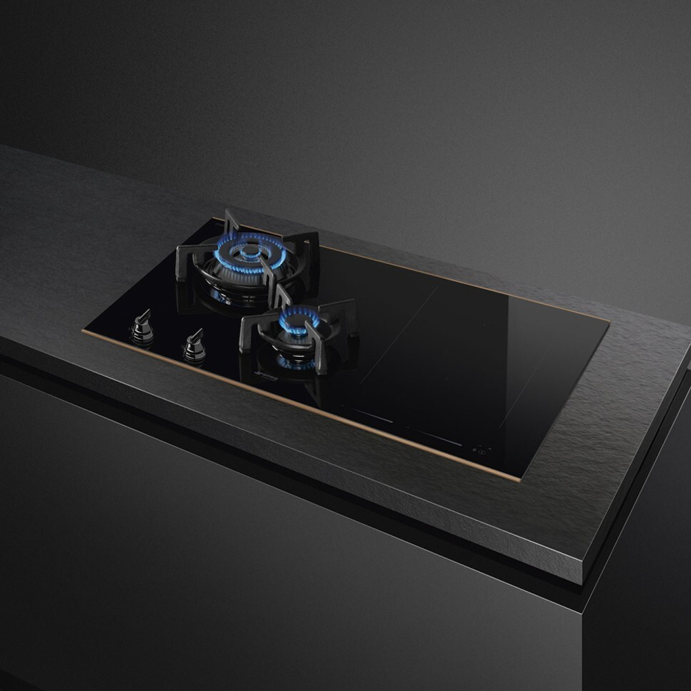 Комбинированная варочная панель газ + индукция Smeg PM6743R