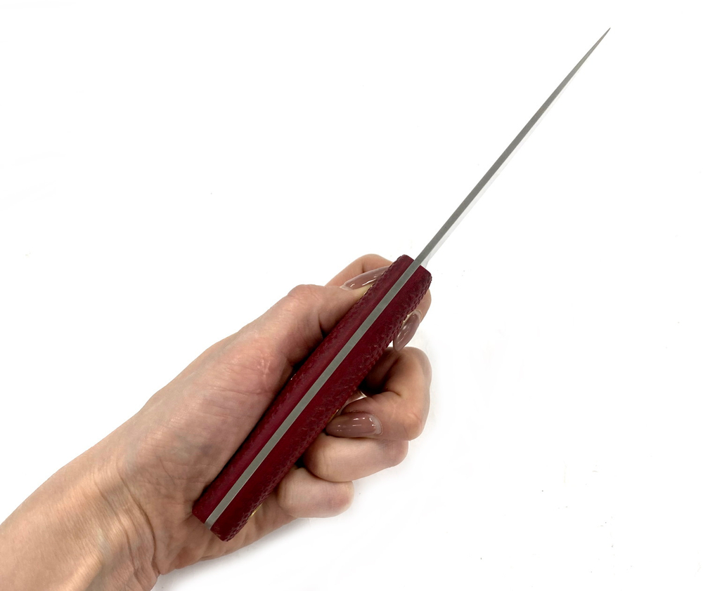 Нож Slender S, N690, микарта красная, 211.0957
