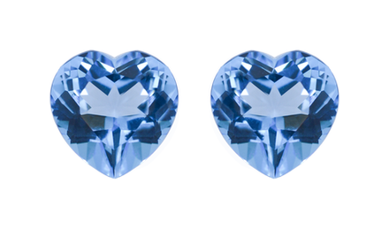 Топаз sky пара (сердце 1.37 ct)
