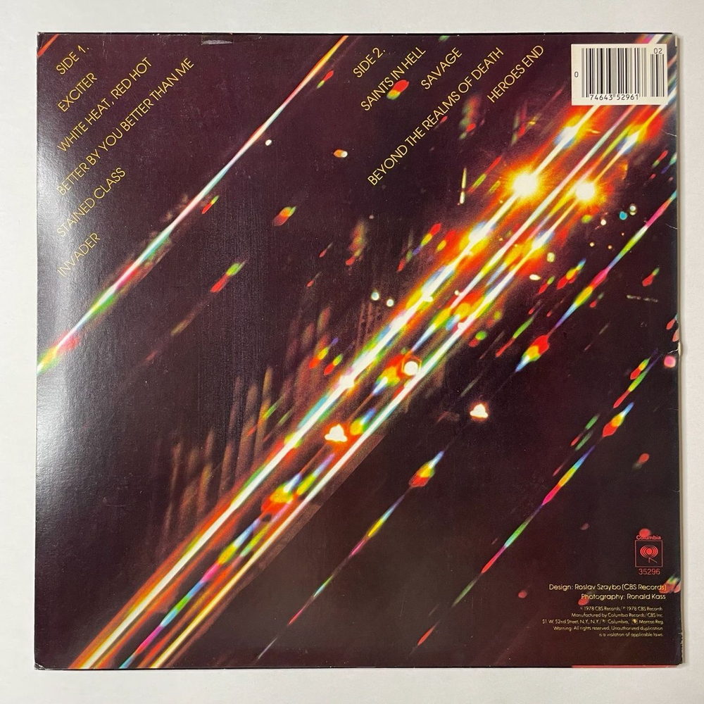 Винтажная виниловая пластинка LP Judas Priest Stained Class (USA 1980)