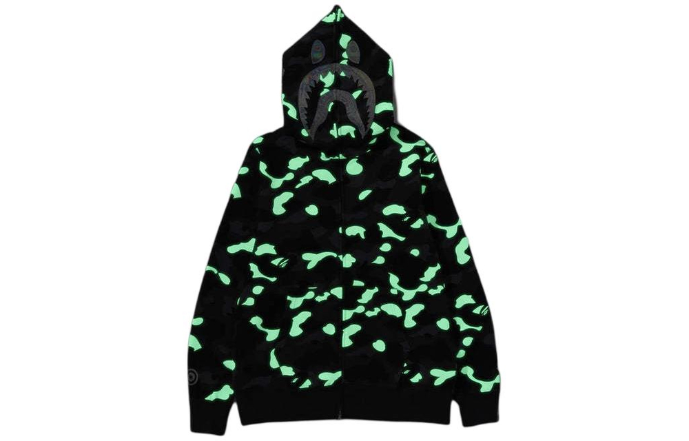 A Bathing Ape City Camo Shark Full Zip Худи Ss24 черный