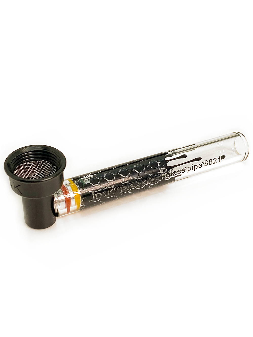 Bee Cells Shooter Black Стеклянная курительная трубка 9.5 СМ