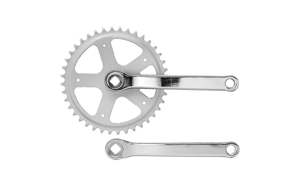 Система TRIX, 1ск., 1/2"х1/8", 46T, сталь, шатуны 170мм, резьба 9/16", "ромб", хром