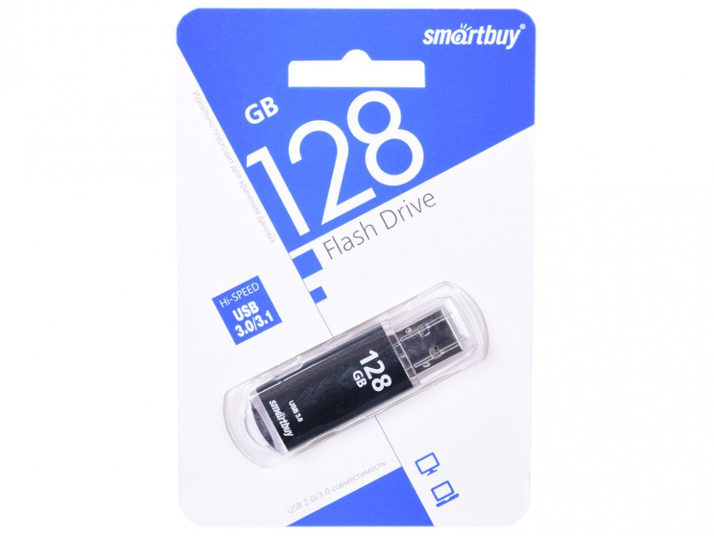 USB флэш накопитель Smartbuy 128GB V-Cut (SB128GBVC-K3) черный
